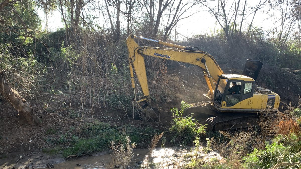 La Municipalidad de San Felipe comenzó trabajos de limpieza de los Esteros Quilpué y Pocuro