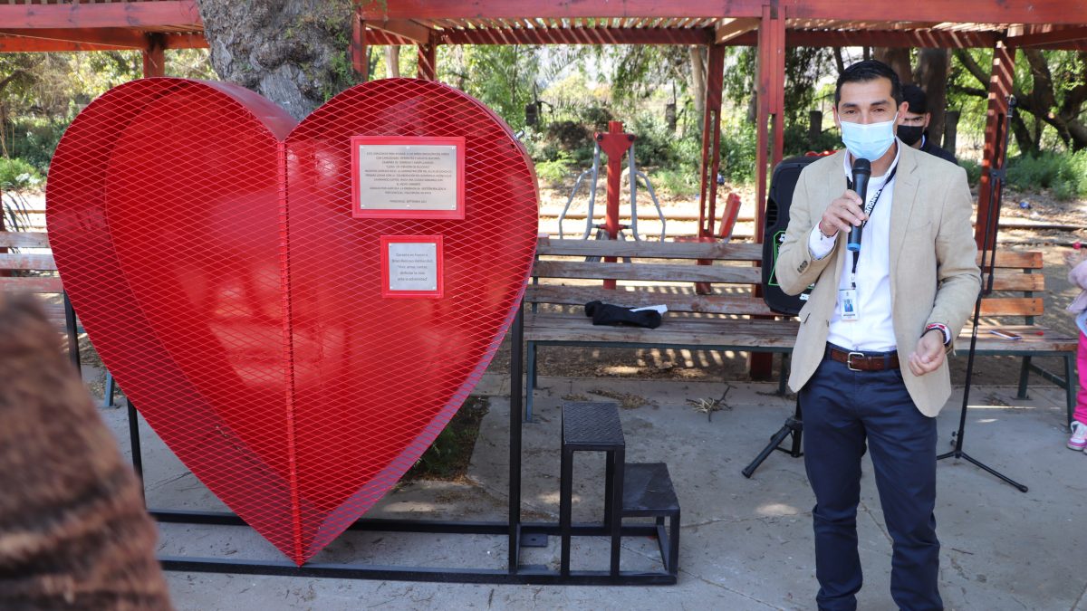 En san roque se instaló corazón para el acopio de tapas plásticas