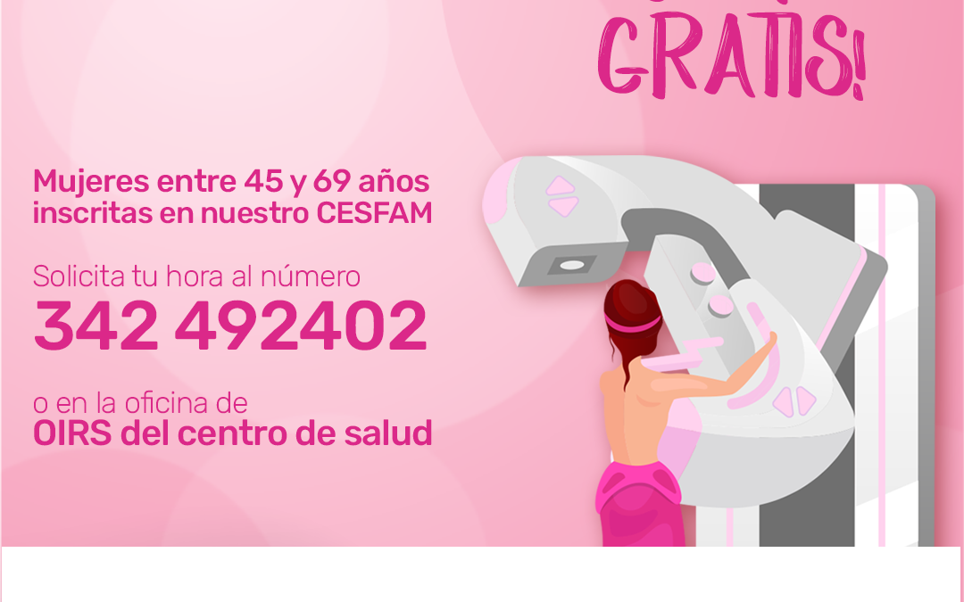 Municipio de san Esteban invita a mujeres de la comuna a realizarse el examen de mamografía gratis