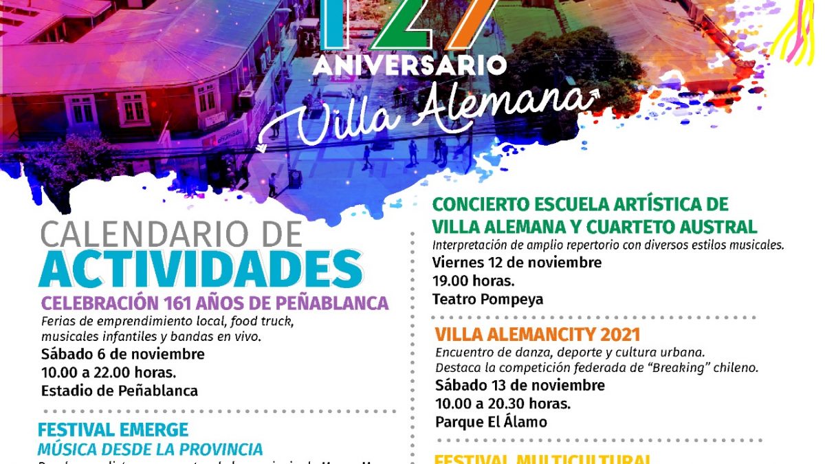 Con mes de festivales Peñablanca y Villa Alemana celebran sus aniversarios
