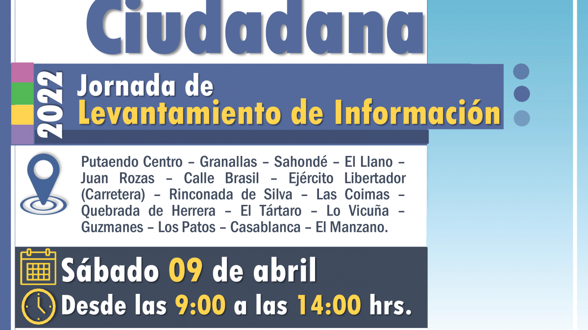 Municipio de Putaendo realizará importante jornada democrática de “levantamiento de información” que servirá para elaborar la primera Consulta Ciudadana Vinculante